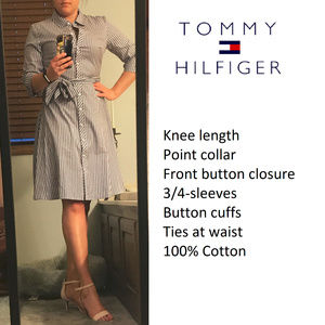 Tommy Hilfiger Cotton Striped Shirtdress